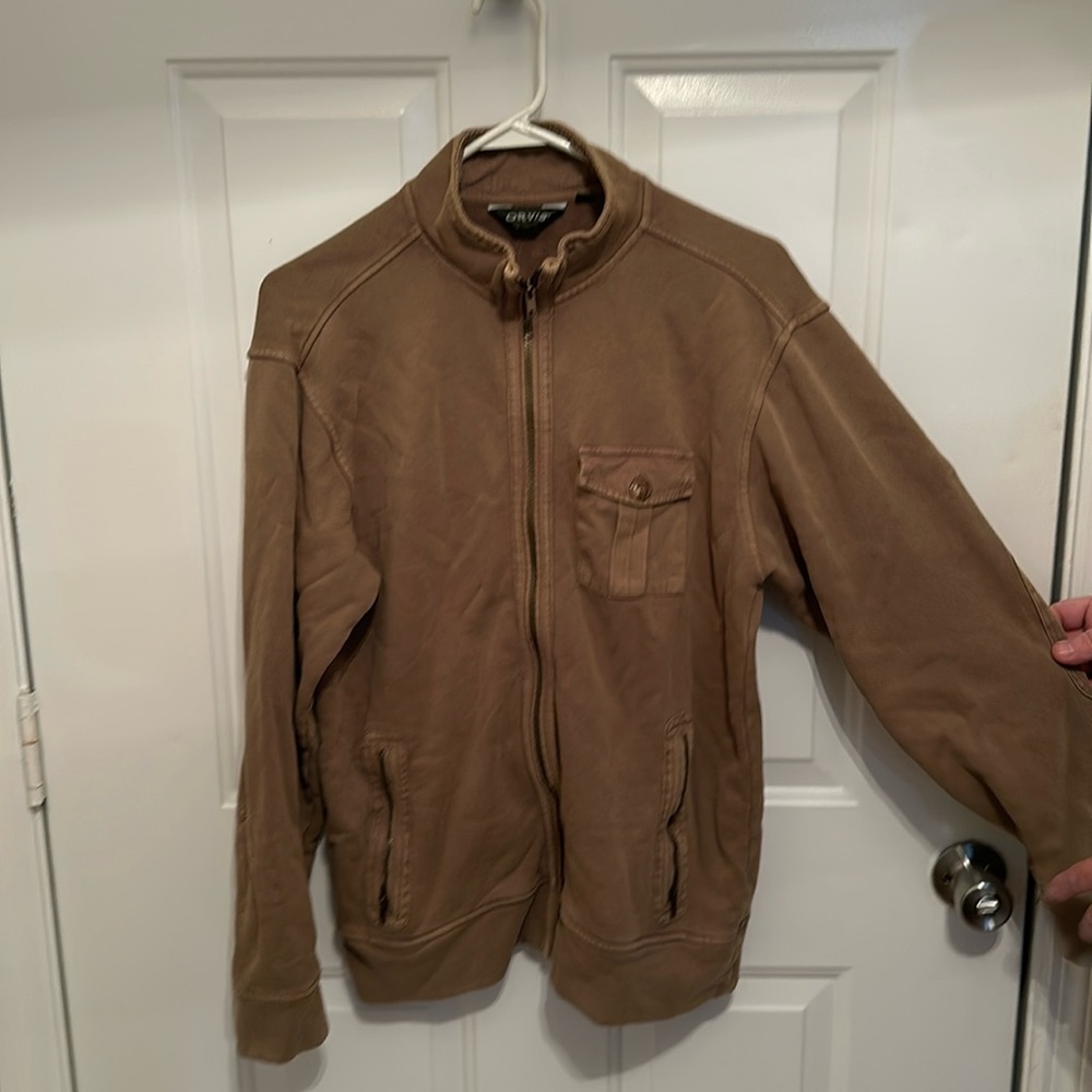Vintage Orvis full zip men’s jacket light brown size medium